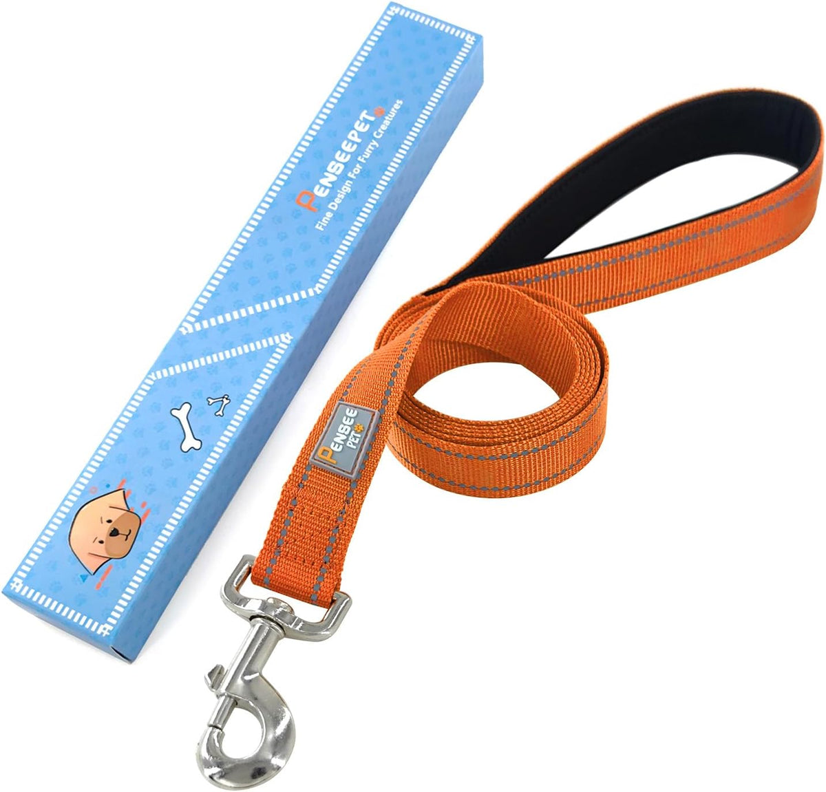 6 FT Basic Dog Leash for Medium Dogs,Orange