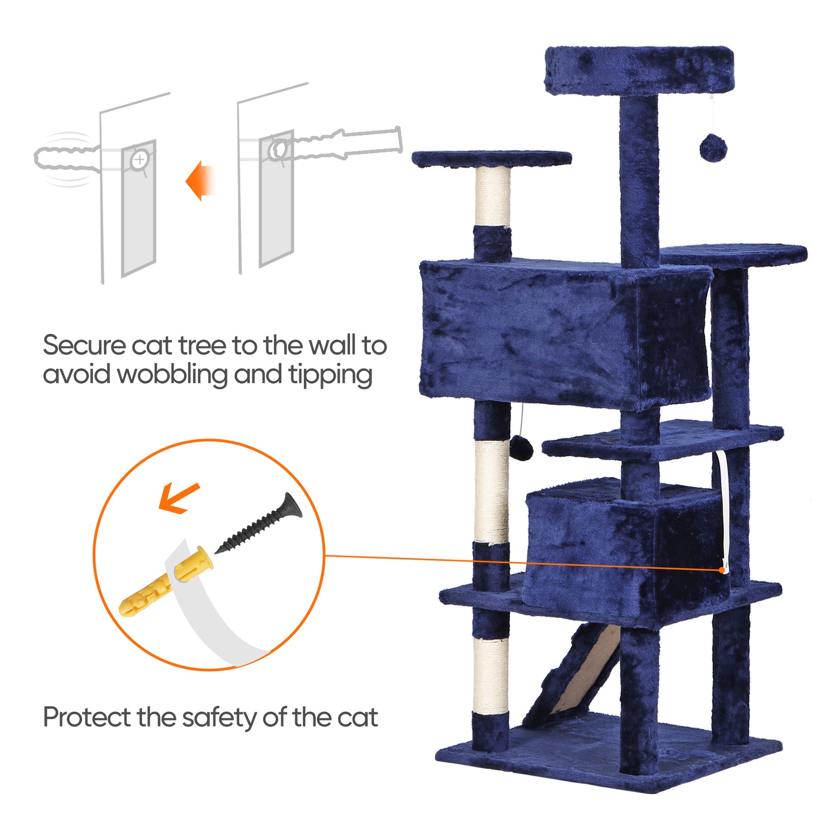 Elevate Your Cat's Playtime: Stylish Cat Tree Condo Tower for Small to Medium Cats - Available in Various Sizes!