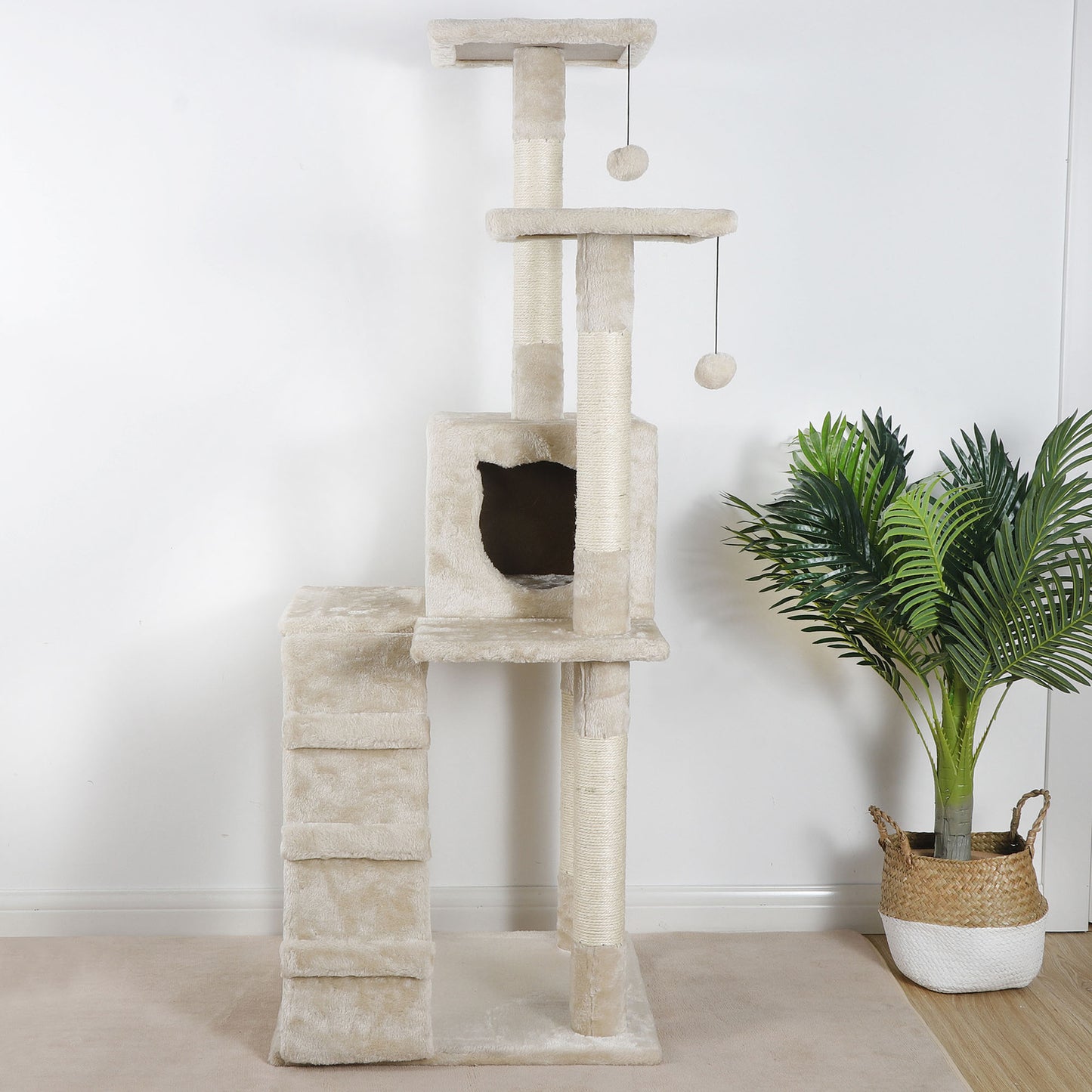 Elevate Your Cat's Playtime: Stylish Cat Tree Condo Tower for Small to Medium Cats - Available in Various Sizes!