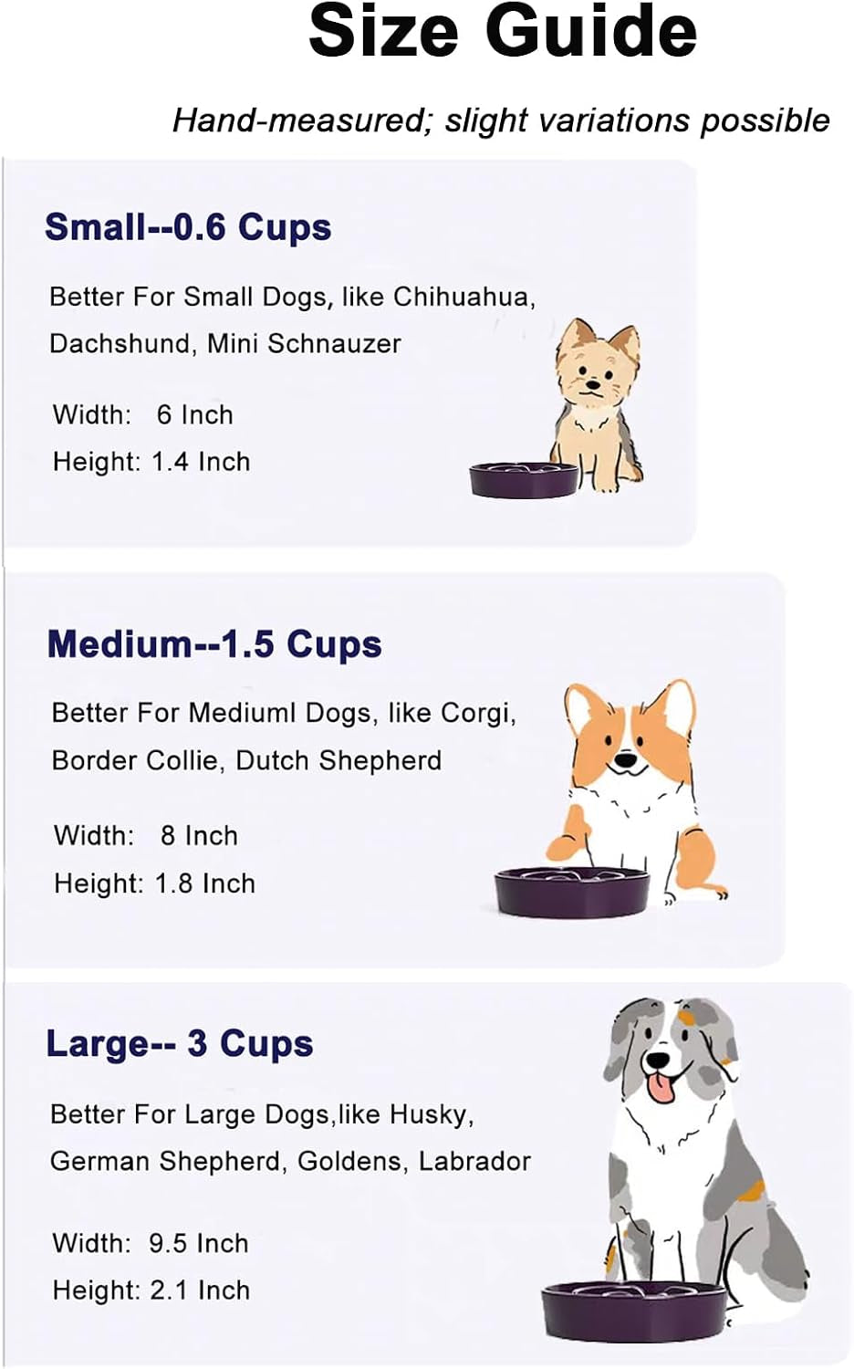 Slow Feeder Dog Bowls Ceramic, 3 Cups Slow Feeding Dog Bowl Medium Large Breed, Pet Bowl for Fast Eaters, Puzzle Pet Dishes, Maze Purple