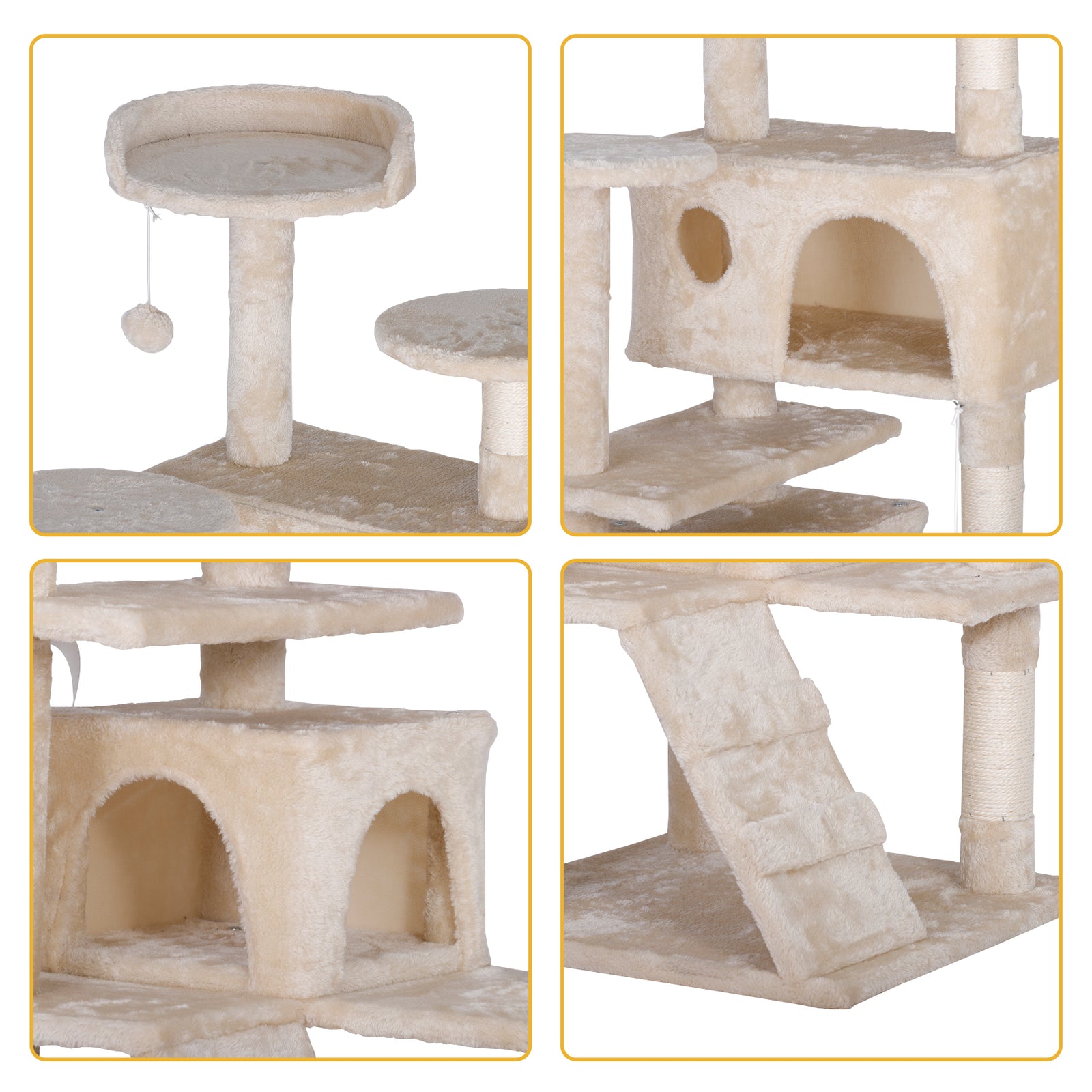 Elevate Your Cat's Playtime: Stylish Cat Tree Condo Tower for Small to Medium Cats - Available in Various Sizes!