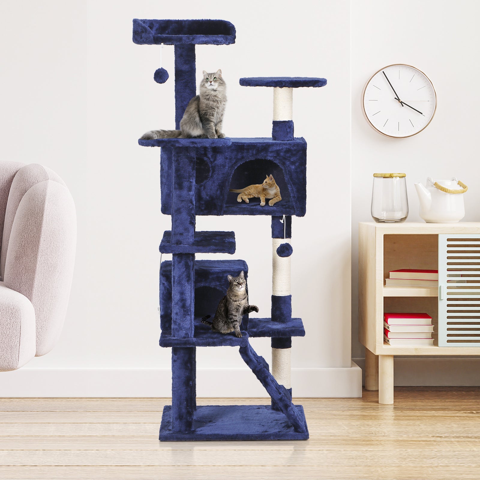 Elevate Your Cat's Playtime: Stylish Cat Tree Condo Tower for Small to Medium Cats - Available in Various Sizes!