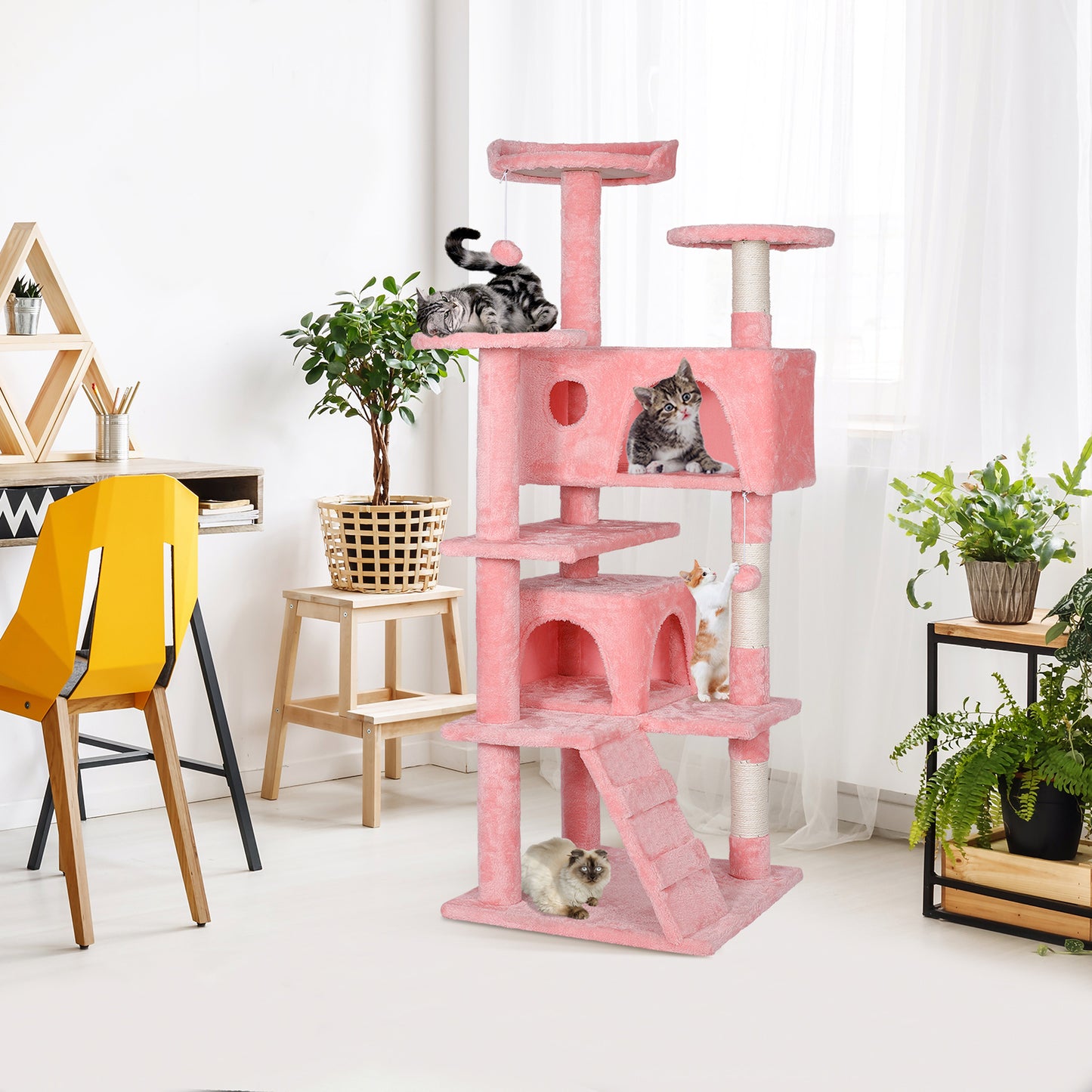 Elevate Your Cat's Playtime: Stylish Cat Tree Condo Tower for Small to Medium Cats - Available in Various Sizes!