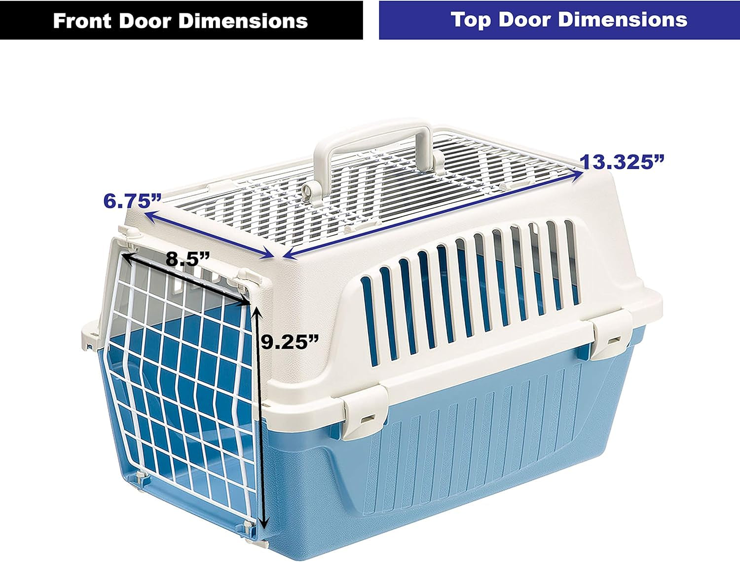 Atlas Pet Carrier - Versatile Small Dog & Cat Carrier with Top & Front Access