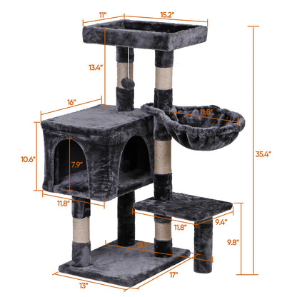 Elevate Your Cat's Playtime: Stylish Cat Tree Condo Tower for Small to Medium Cats - Available in Various Sizes!