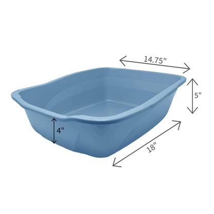 s Cat Litter Pan Blue Large
