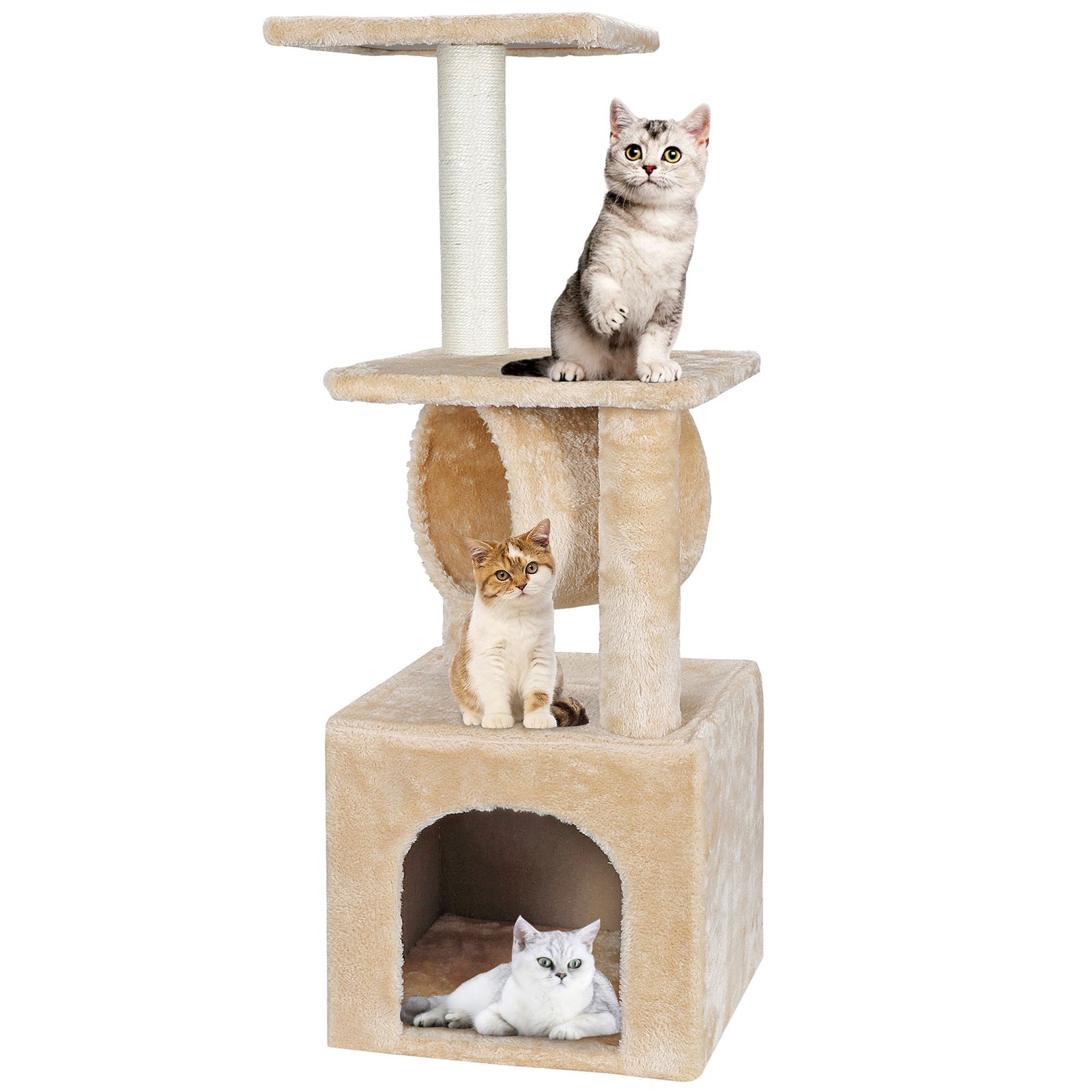 Elevate Your Cat's Playtime: Stylish Cat Tree Condo Tower for Small to Medium Cats - Available in Various Sizes!