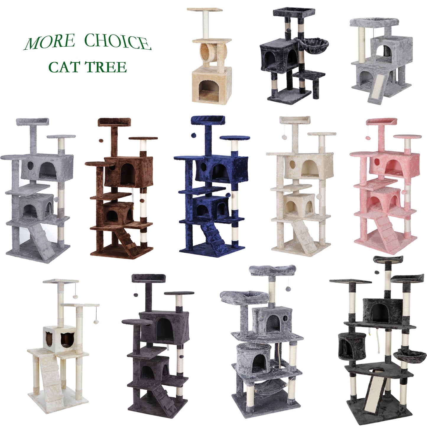 Elevate Your Cat's Playtime: Stylish Cat Tree Condo Tower for Small to Medium Cats - Available in Various Sizes!