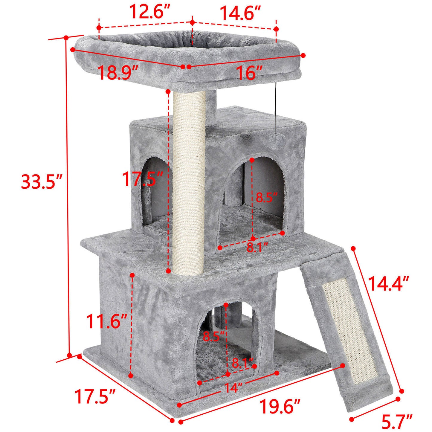 Elevate Your Cat's Playtime: Stylish Cat Tree Condo Tower for Small to Medium Cats - Available in Various Sizes!