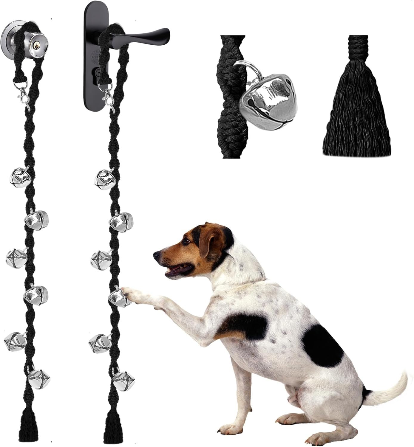 Dog Bells to Go Outside, Potty Training Bell, Handmade, Adjustable