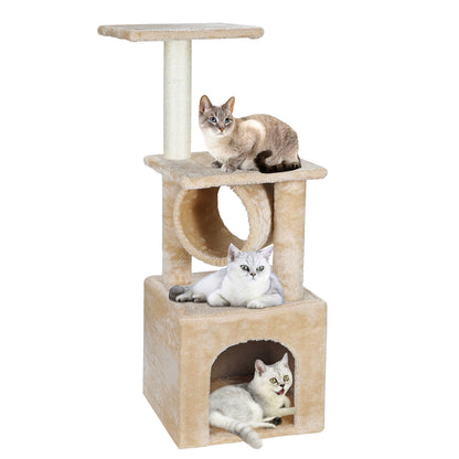 Elevate Your Cat's Playtime: Stylish Cat Tree Condo Tower for Small to Medium Cats - Available in Various Sizes!