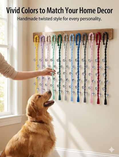 Dog Bells to Go Outside, Potty Training Bell, Handmade, Adjustable