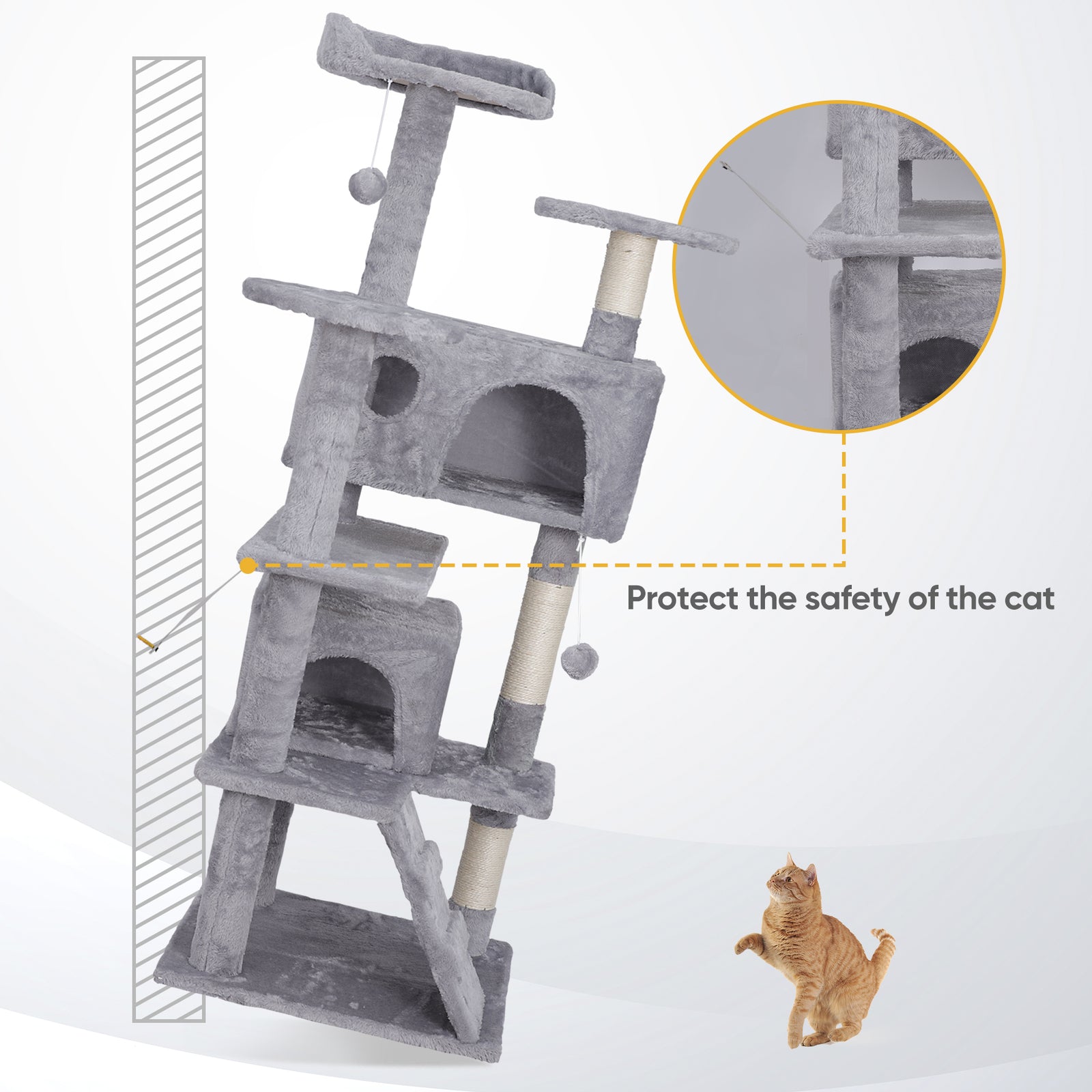 Elevate Your Cat's Playtime: Stylish Cat Tree Condo Tower for Small to Medium Cats - Available in Various Sizes!