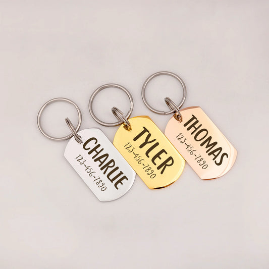 Engravable Pet Id Tag - Dog Tag with Phone Number Tag Shape - Pet Name Tag Emergency Tags for Pet Collar