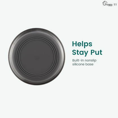 Nonslip Stainless Steel Dog Bowls, 5.7 US Cup Each, 2 Pack