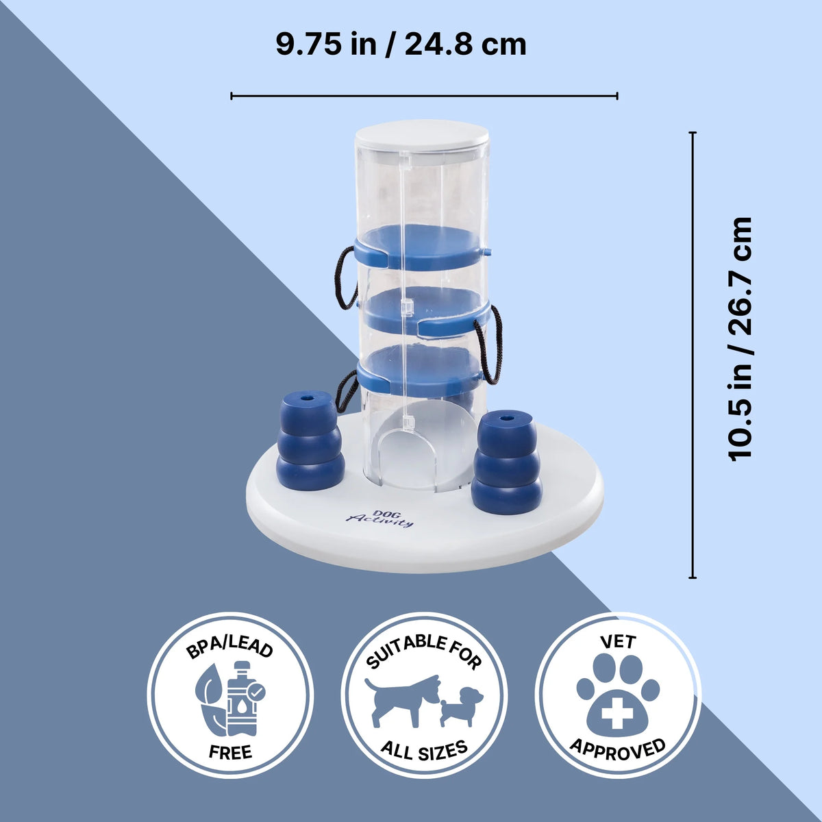 Dog Gambling Tower Strategy Game, Level 1, Beginner Dog Puzzle Toy, Treat Dispenser