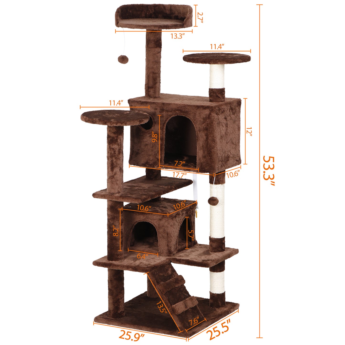 Elevate Your Cat's Playtime: Stylish Cat Tree Condo Tower for Small to Medium Cats - Available in Various Sizes!