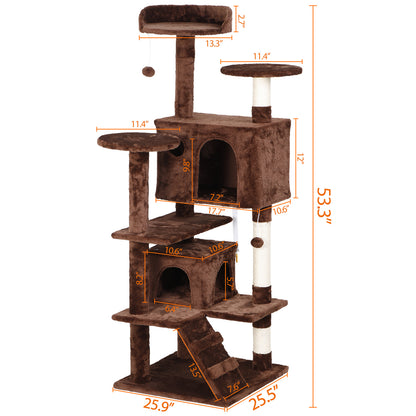 Elevate Your Cat's Playtime: Stylish Cat Tree Condo Tower for Small to Medium Cats - Available in Various Sizes!