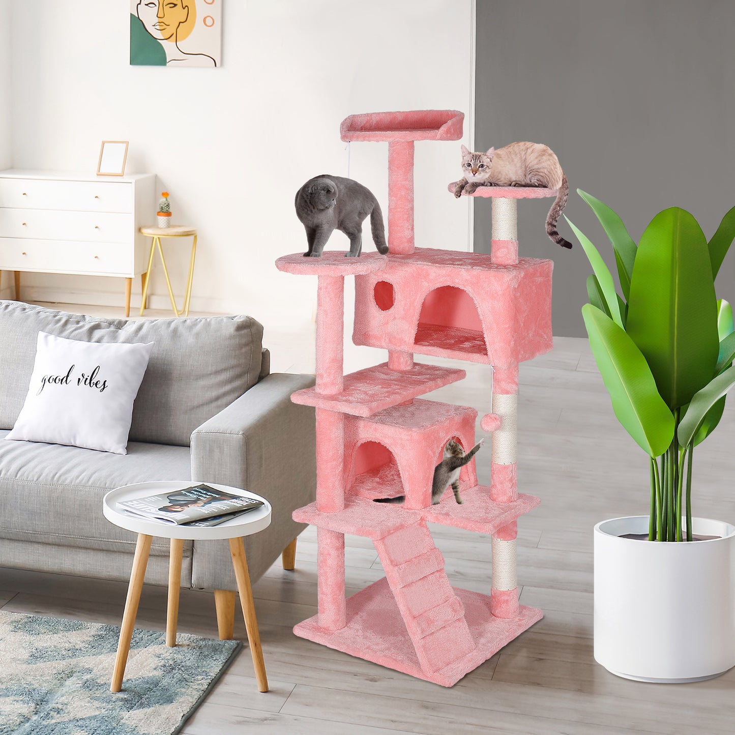 Elevate Your Cat's Playtime: Stylish Cat Tree Condo Tower for Small to Medium Cats - Available in Various Sizes!