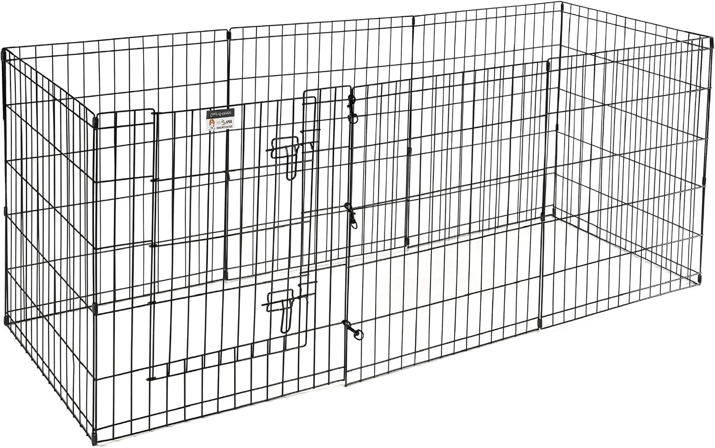 Dog Playpen - Foldable Metal Exercise Puppy Play Pen with 8 24X30In Panels - Indoor/Outdoor Pen with Door for Dogs, Cats or Small Animals by