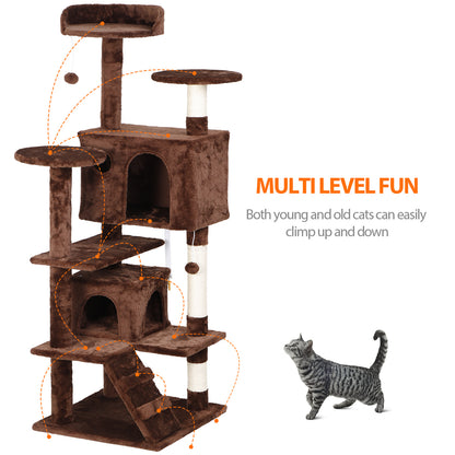 Elevate Your Cat's Playtime: Stylish Cat Tree Condo Tower for Small to Medium Cats - Available in Various Sizes!