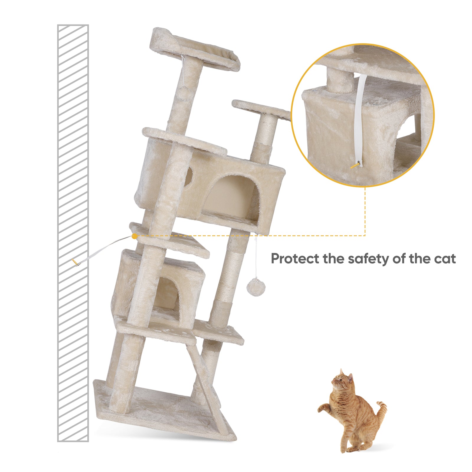 Elevate Your Cat's Playtime: Stylish Cat Tree Condo Tower for Small to Medium Cats - Available in Various Sizes!