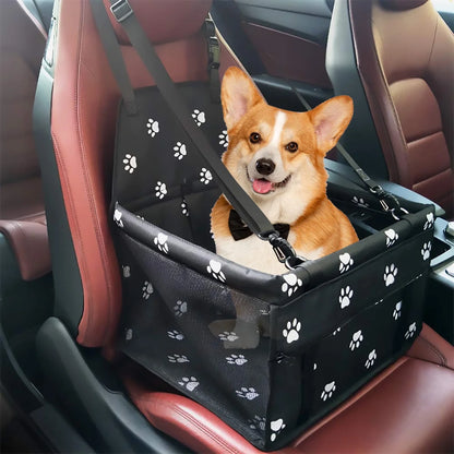 Dog Car Seat for Small Dogs, Portable and Washable Puppy Dog Booster Seats for Car Front Seat with Clip-On Leash, Breathable Folding Travel Carrier Bag