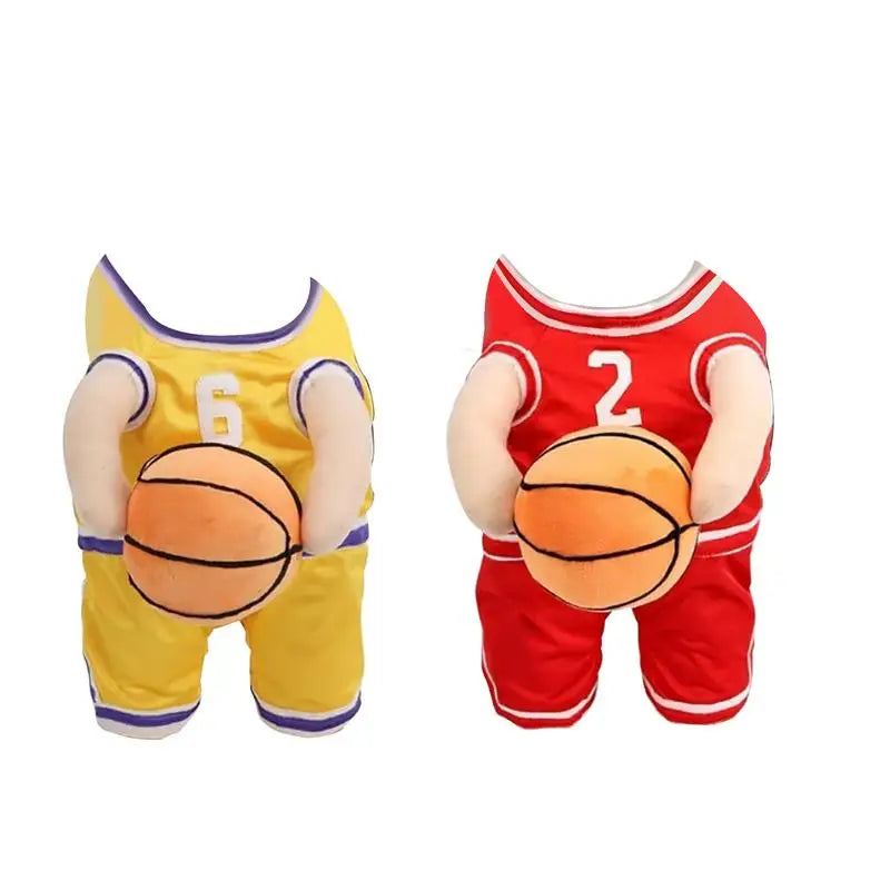Adorable Basketball Player Pet Costume - Dog Outfit with Basketball for Halloween & Sports Cosplay!
