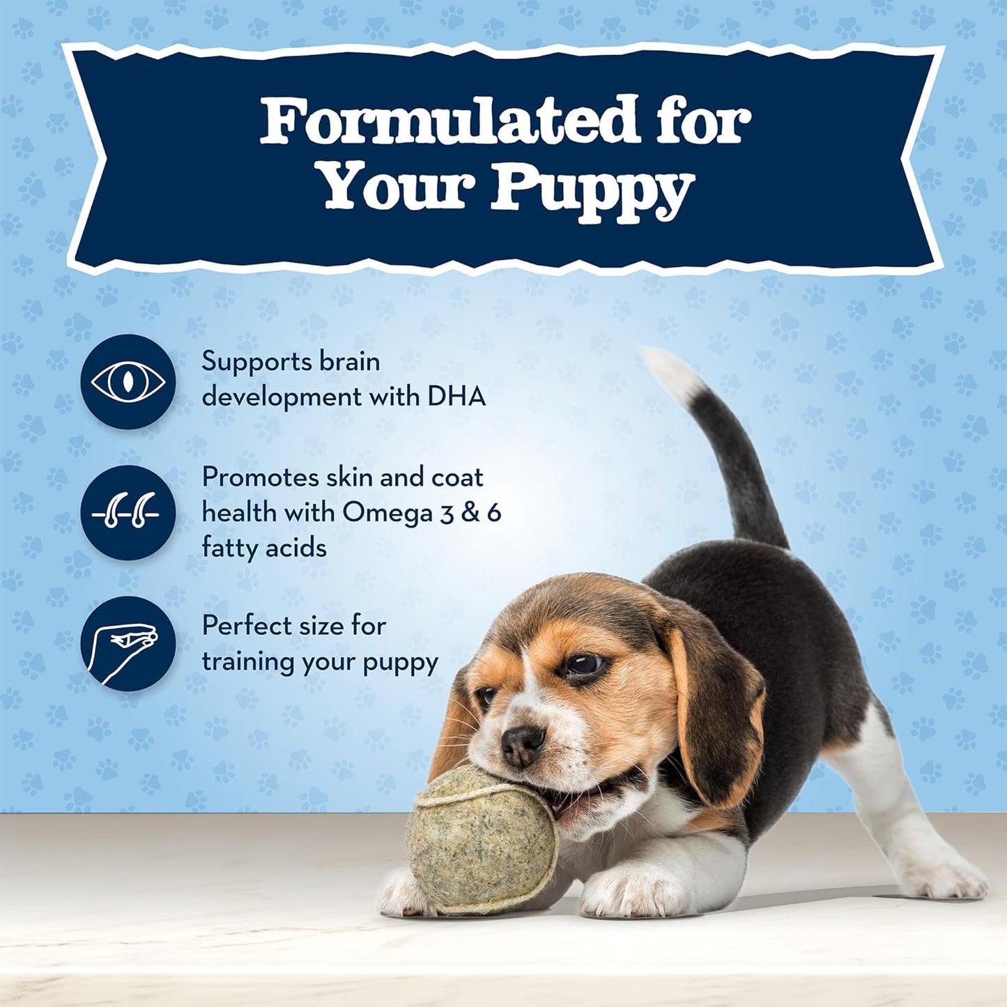 Baby Blue Training Treats Natural Puppy Soft Dog Treats, Savory Chicken 4-Oz Bag (Pack of 6)