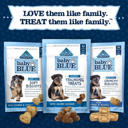 Baby Blue Training Treats Natural Puppy Soft Dog Treats, Savory Chicken 4-Oz Bag (Pack of 6)