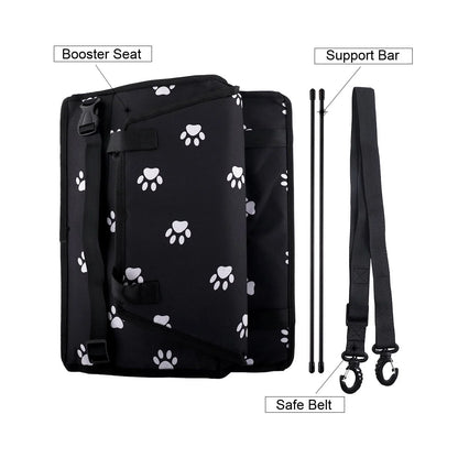 Dog Car Seat for Small Dogs, Portable and Washable Puppy Dog Booster Seats for Car Front Seat with Clip-On Leash, Breathable Folding Travel Carrier Bag