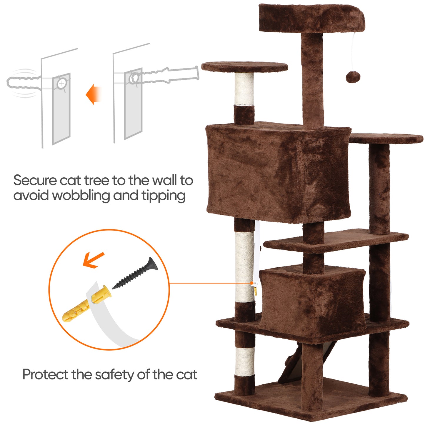 Elevate Your Cat's Playtime: Stylish Cat Tree Condo Tower for Small to Medium Cats - Available in Various Sizes!