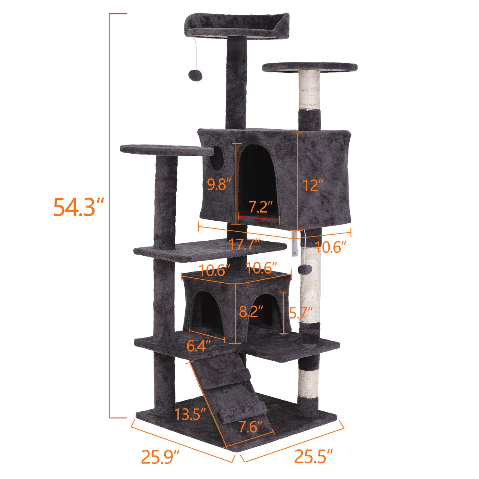 Elevate Your Cat's Playtime: Stylish Cat Tree Condo Tower for Small to Medium Cats - Available in Various Sizes!