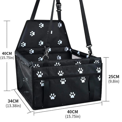 Dog Car Seat for Small Dogs, Portable and Washable Puppy Dog Booster Seats for Car Front Seat with Clip-On Leash, Breathable Folding Travel Carrier Bag