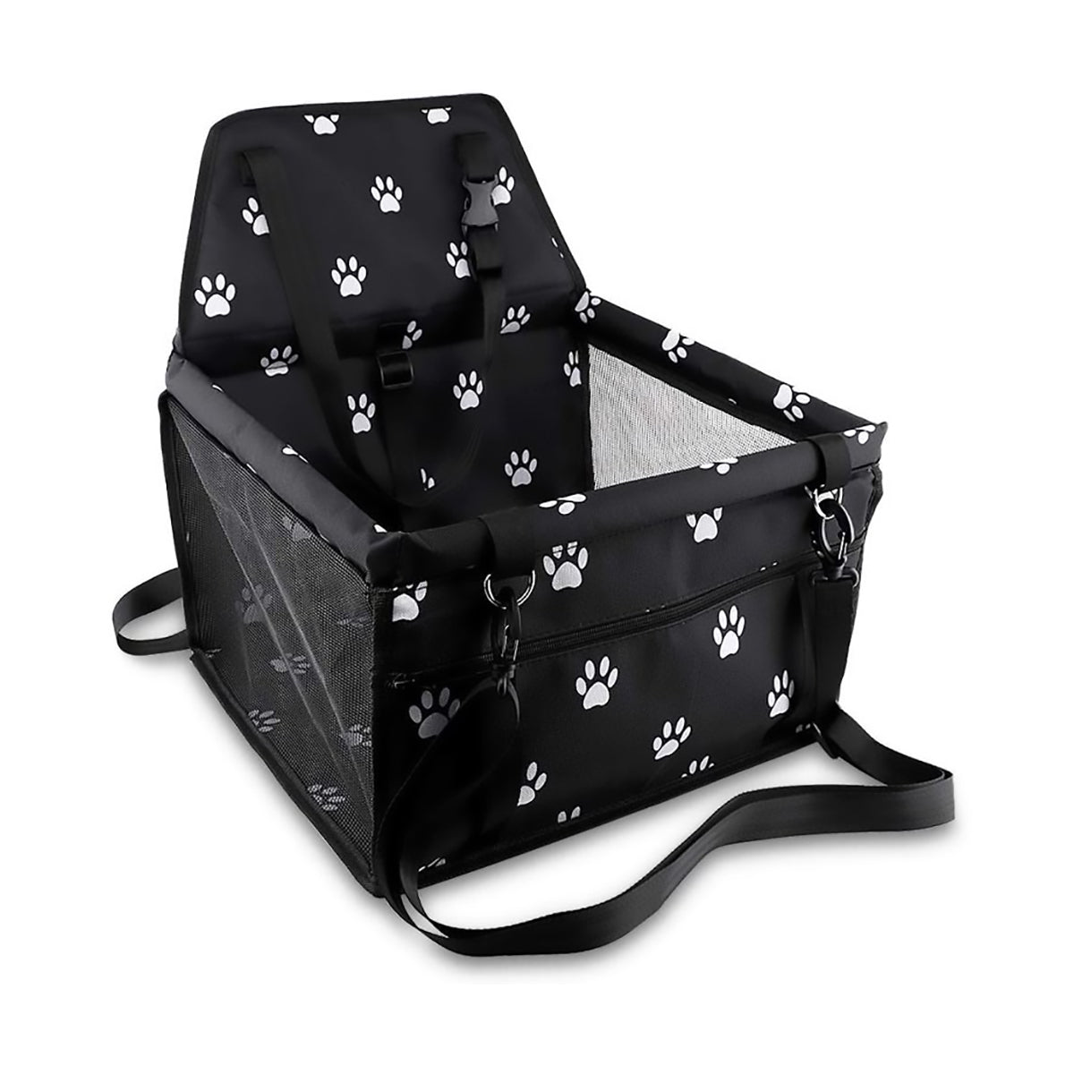 Dog Car Seat for Small Dogs, Portable and Washable Puppy Dog Booster Seats for Car Front Seat with Clip-On Leash, Breathable Folding Travel Carrier Bag