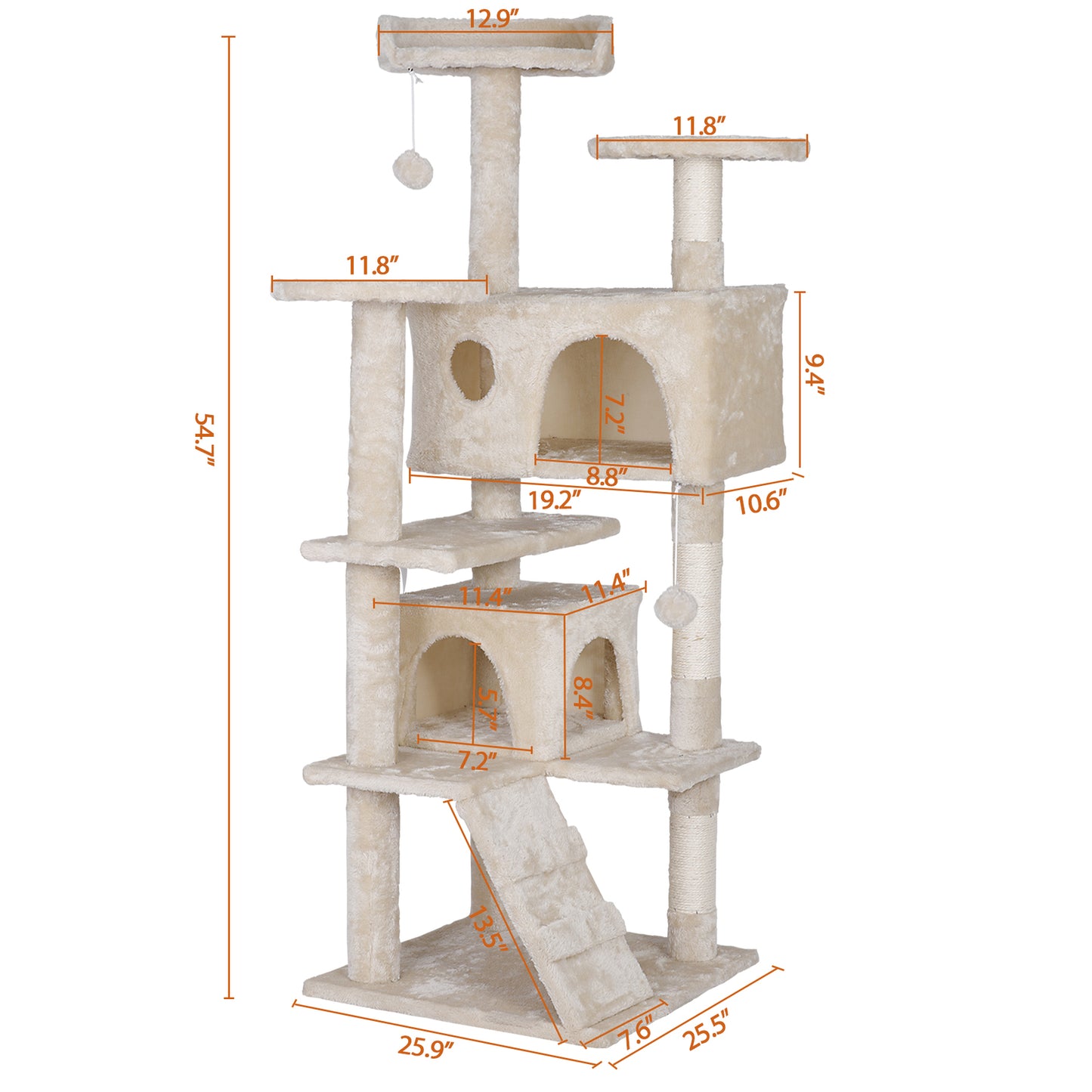 Elevate Your Cat's Playtime: Stylish Cat Tree Condo Tower for Small to Medium Cats - Available in Various Sizes!