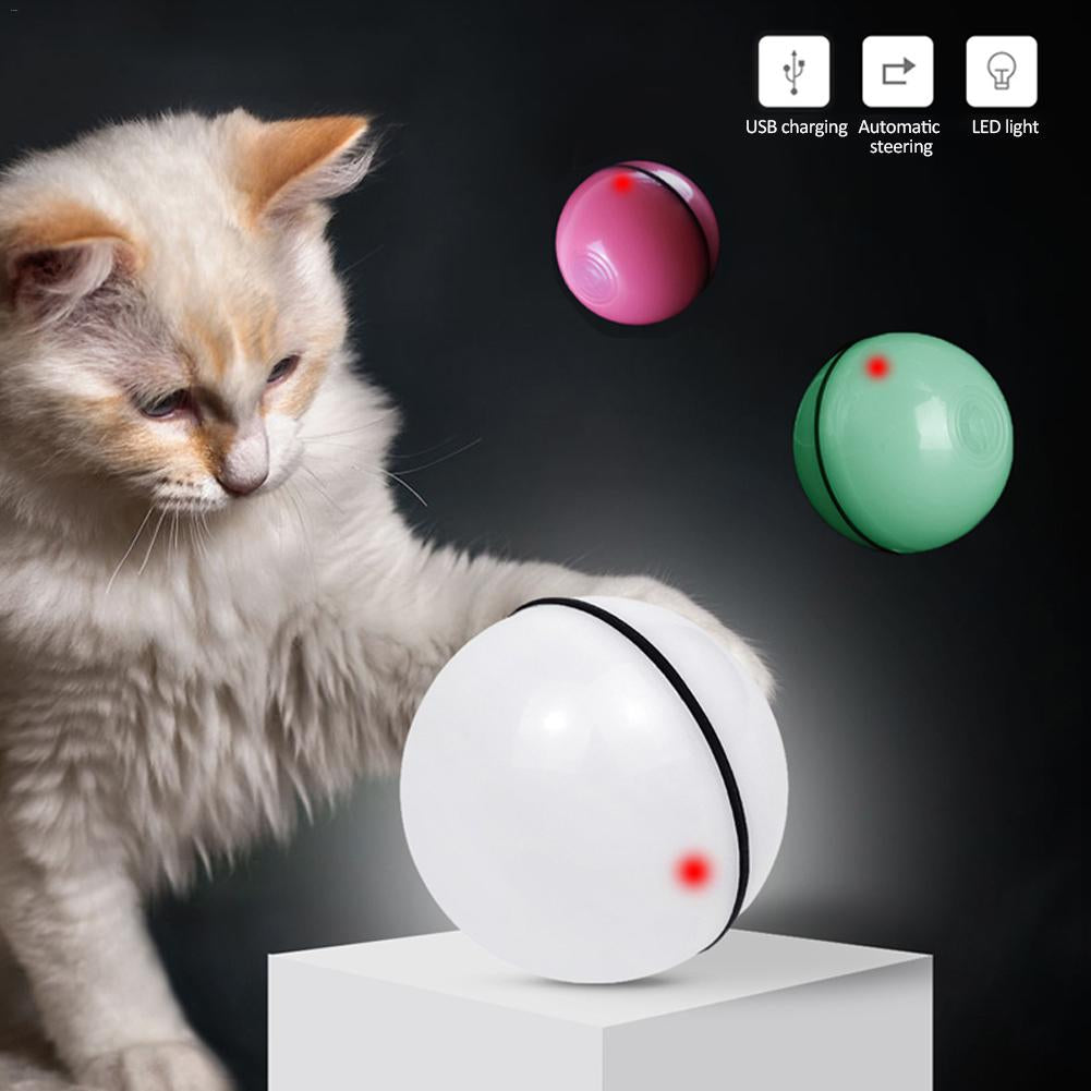 Interactive LED Laser Rolling Cat Toy Ball - Fun for Your Feline Friend!