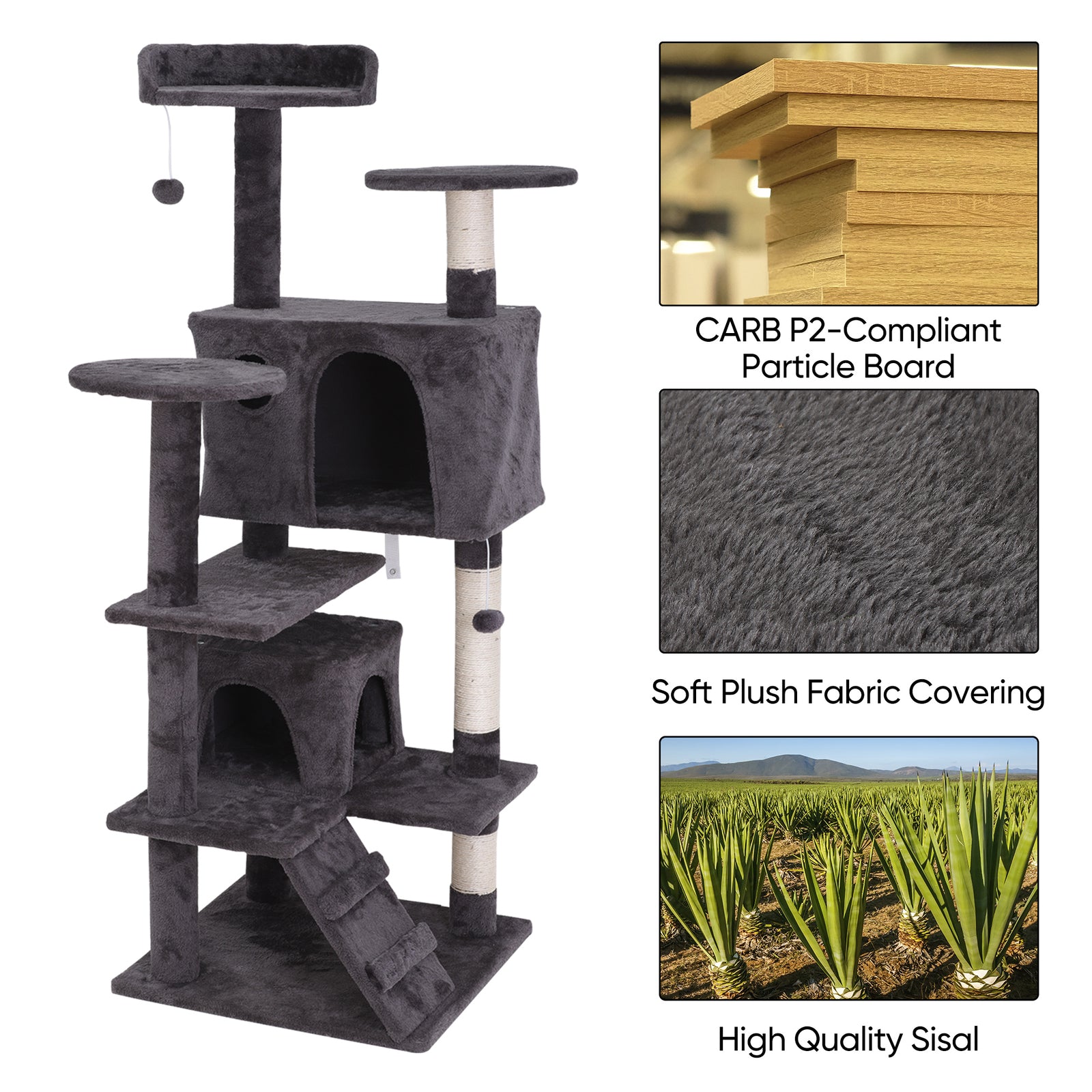Elevate Your Cat's Playtime: Stylish Cat Tree Condo Tower for Small to Medium Cats - Available in Various Sizes!