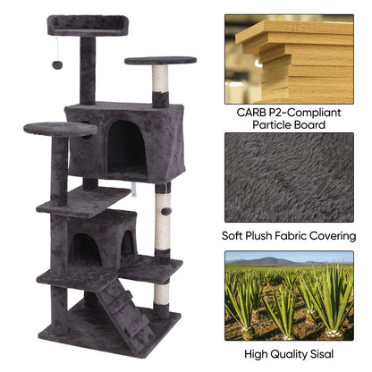 Elevate Your Cat's Playtime: Stylish Cat Tree Condo Tower for Small to Medium Cats - Available in Various Sizes!