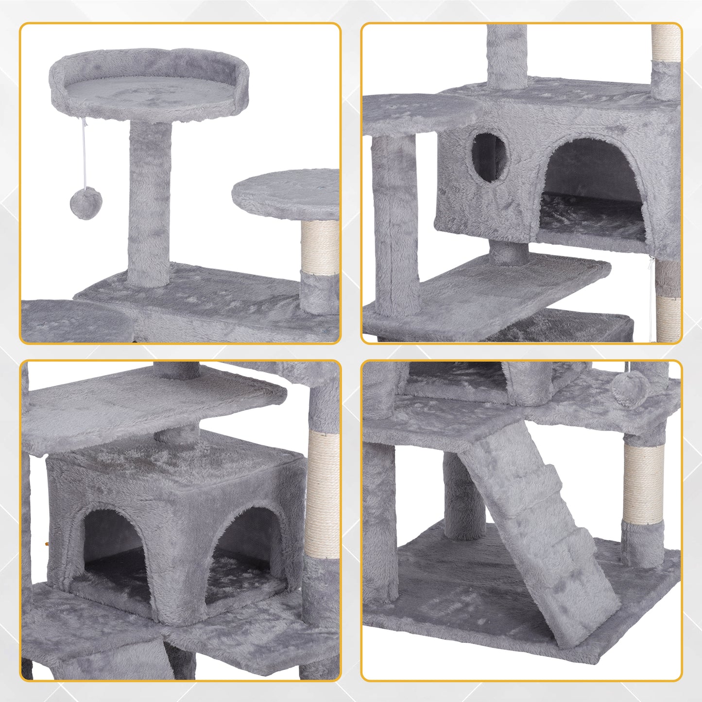 Elevate Your Cat's Playtime: Stylish Cat Tree Condo Tower for Small to Medium Cats - Available in Various Sizes!