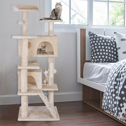 Elevate Your Cat's Playtime: Stylish Cat Tree Condo Tower for Small to Medium Cats - Available in Various Sizes!