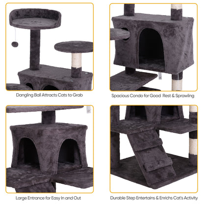 Elevate Your Cat's Playtime: Stylish Cat Tree Condo Tower for Small to Medium Cats - Available in Various Sizes!
