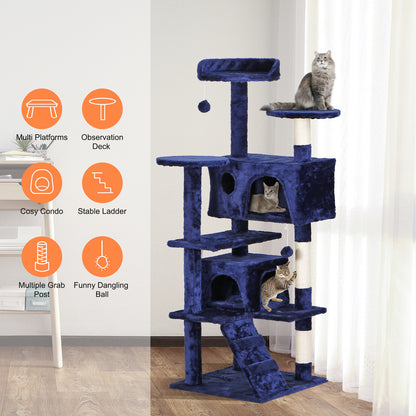 Elevate Your Cat's Playtime: Stylish Cat Tree Condo Tower for Small to Medium Cats - Available in Various Sizes!
