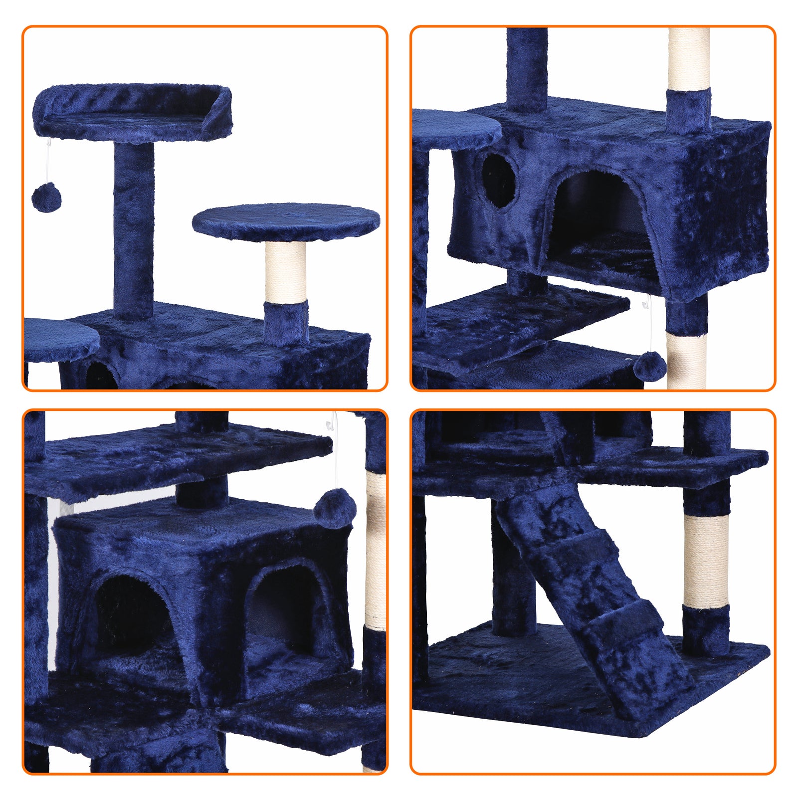 Elevate Your Cat's Playtime: Stylish Cat Tree Condo Tower for Small to Medium Cats - Available in Various Sizes!