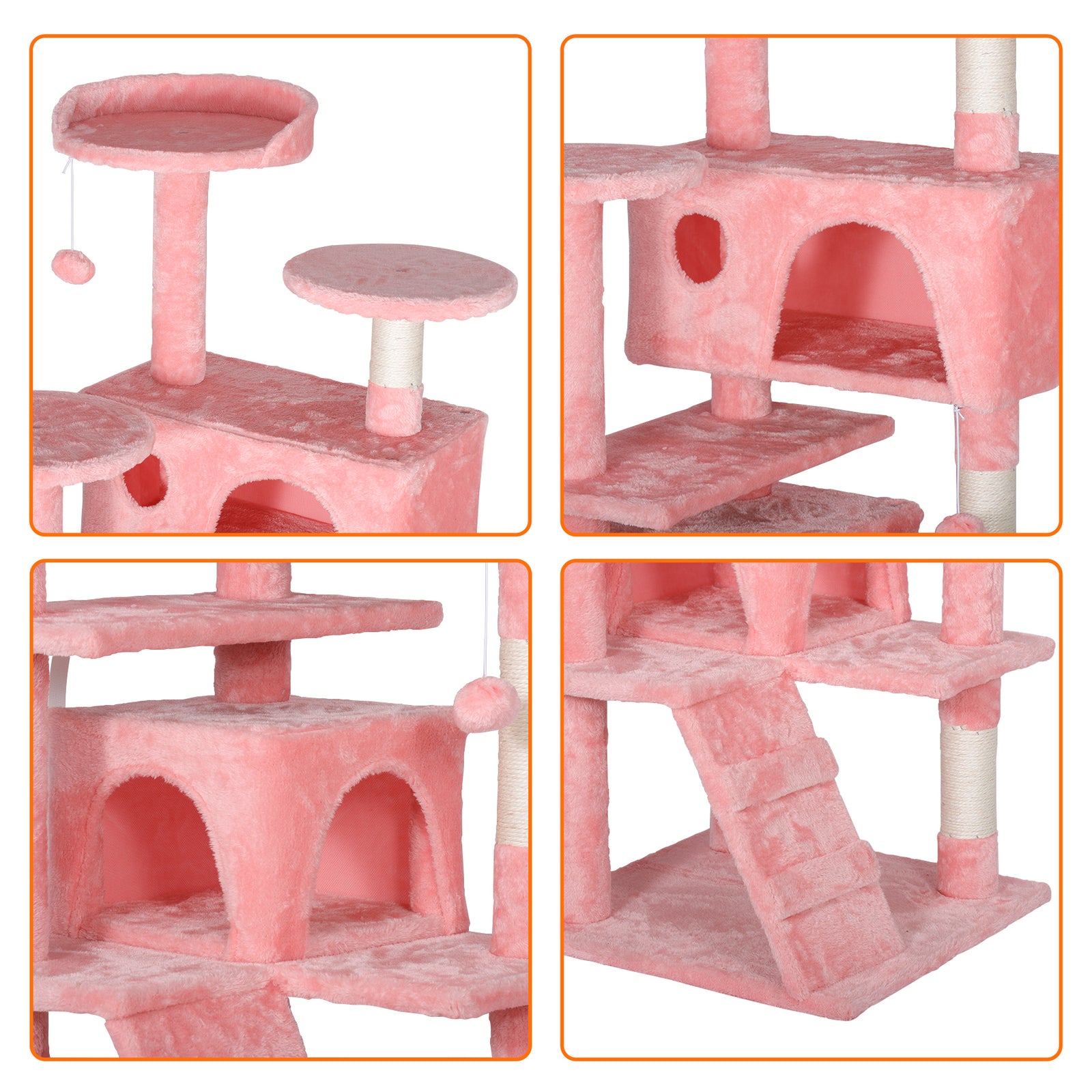Elevate Your Cat's Playtime: Stylish Cat Tree Condo Tower for Small to Medium Cats - Available in Various Sizes!