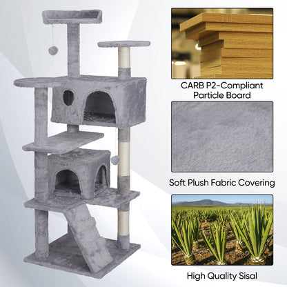 Elevate Your Cat's Playtime: Stylish Cat Tree Condo Tower for Small to Medium Cats - Available in Various Sizes!