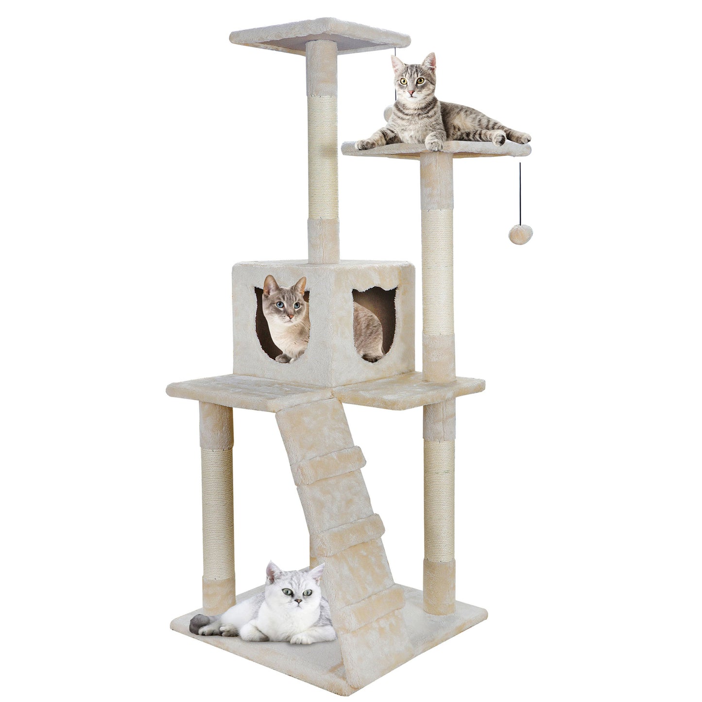 Elevate Your Cat's Playtime: Stylish Cat Tree Condo Tower for Small to Medium Cats - Available in Various Sizes!