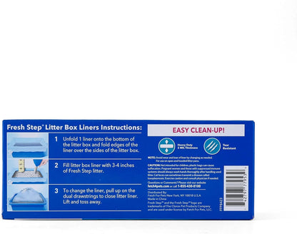 Drawstring Litter Box Liners, Fresh Scent, Large Size, 30" X 17" - 7 Count