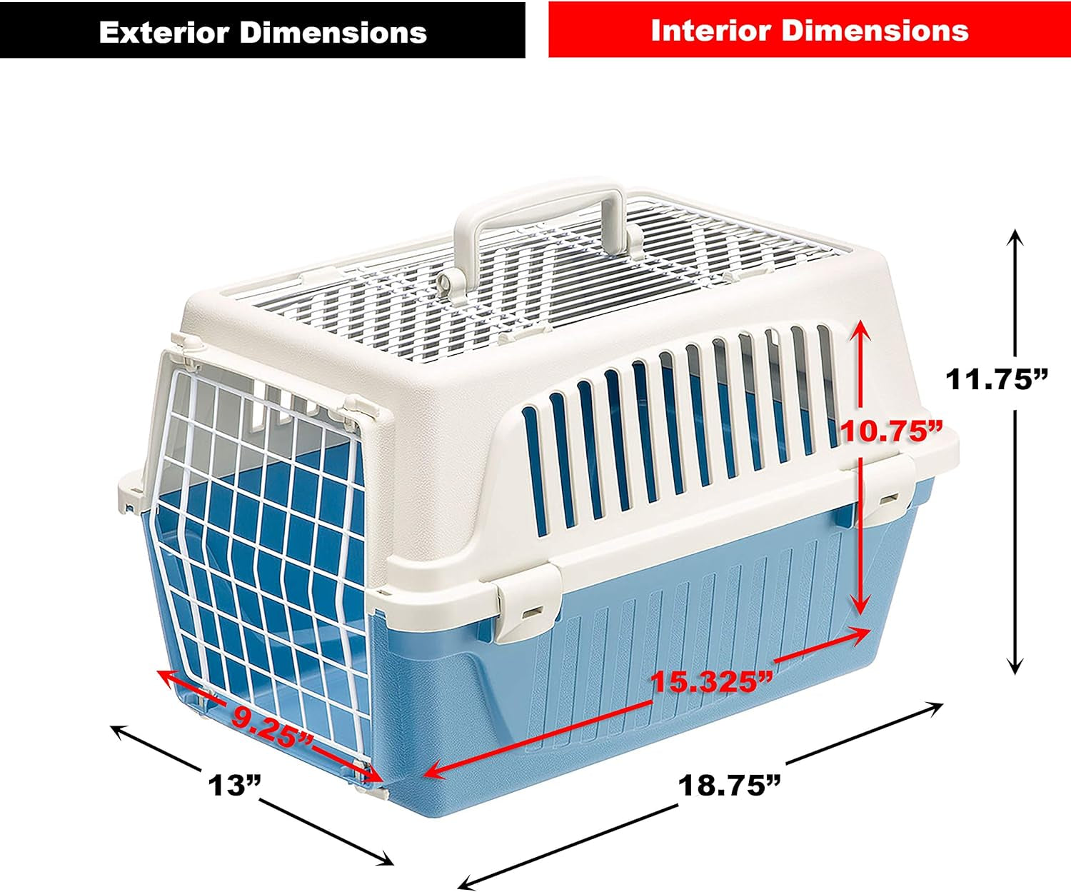 Atlas Pet Carrier - Versatile Small Dog & Cat Carrier with Top & Front Access