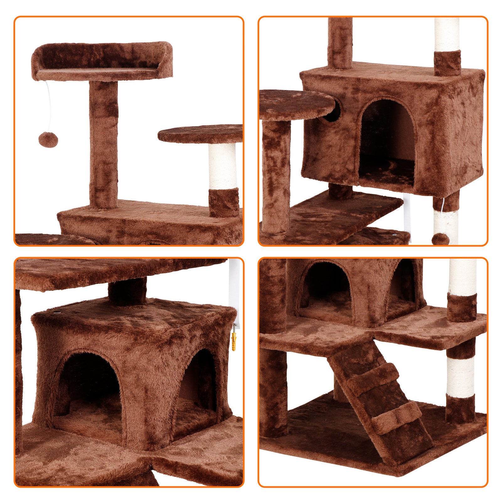 Elevate Your Cat's Playtime: Stylish Cat Tree Condo Tower for Small to Medium Cats - Available in Various Sizes!